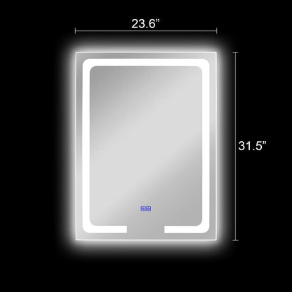 CHLOE Lighting LUMINOSITY- Back Lit Rectangular TouchScreen LED Mirror 3 Color Temperatures 3000K-6000K 32" Height