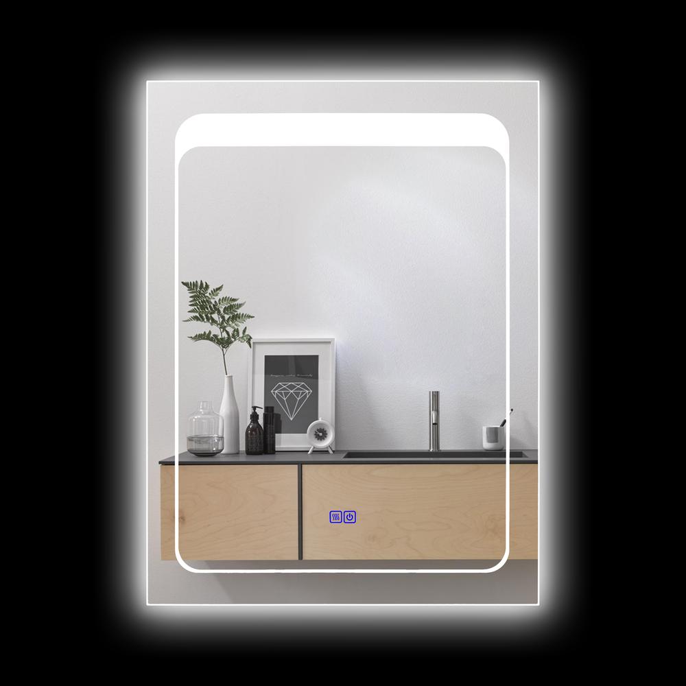CHLOE Lighting- LUMINOSITY Back Lit Rectangular TouchScreen LED Mirror 3 Color Temperatures- 3000K-6000K 32" Height