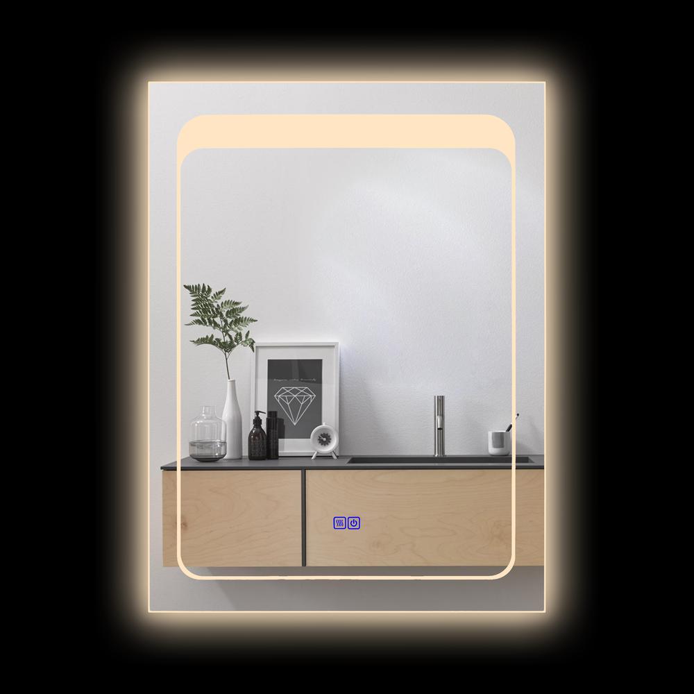 CHLOE Lighting- LUMINOSITY Back Lit Rectangular TouchScreen LED Mirror 3 Color Temperatures- 3000K-6000K 32" Height
