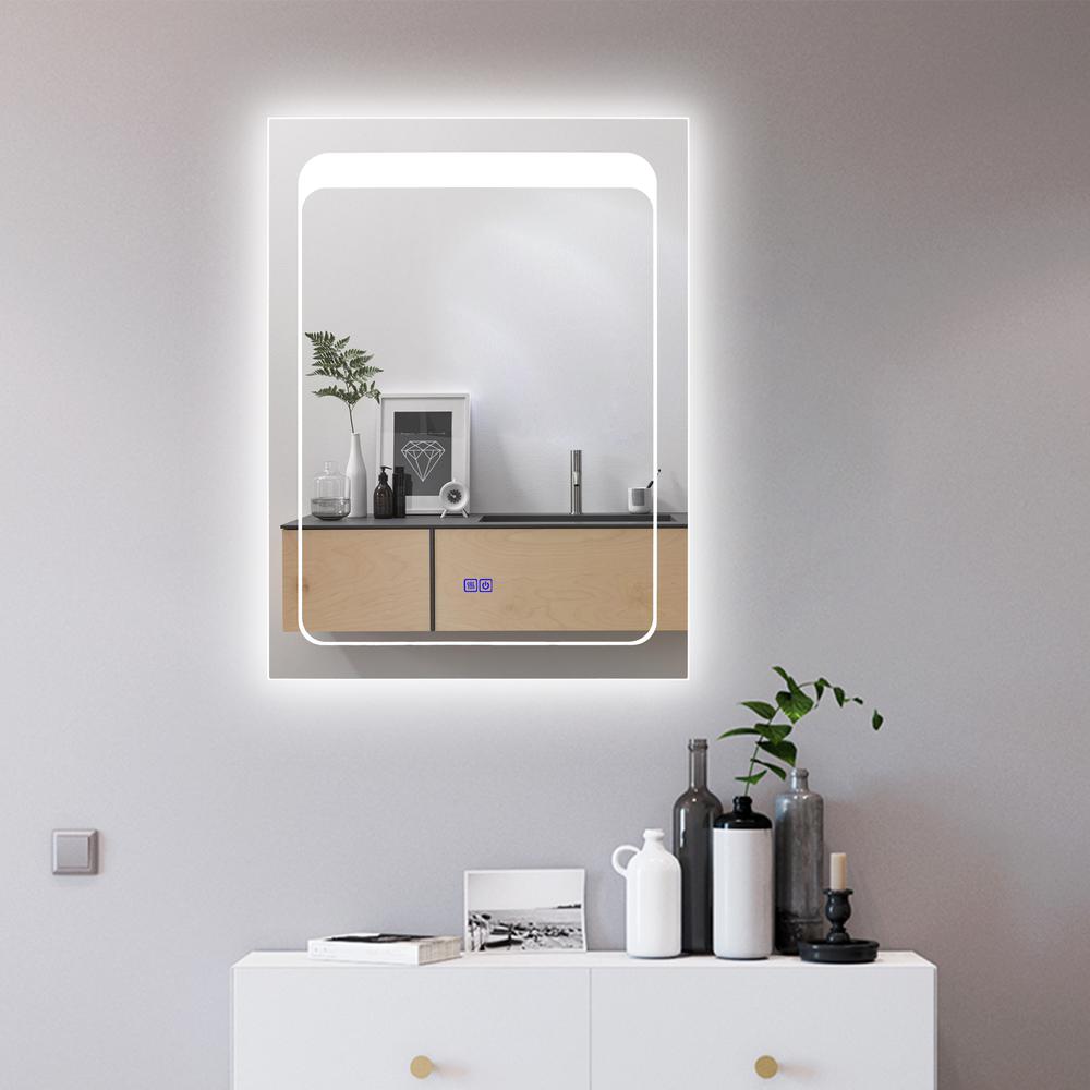 CHLOE Lighting- LUMINOSITY Back Lit Rectangular TouchScreen LED Mirror 3 Color Temperatures- 3000K-6000K 32" Height