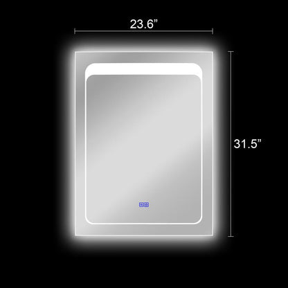 CHLOE Lighting- LUMINOSITY Back Lit Rectangular TouchScreen LED Mirror 3 Color Temperatures- 3000K-6000K 32" Height