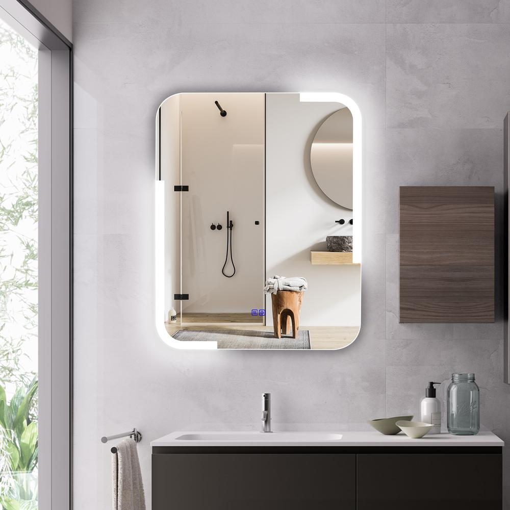 CHLOE Lighting LUMINOSITY Back Lit Rectangular TouchScreen LED Mirror 3 Color Temperatures 3000K-6000K 30" Height