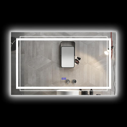 CHLOE Lighting LUMINOSITY Back Lit Rectangular TouchScreen LED Mirror 3 Color Temperatures, 3000K-6000K 39" Wide