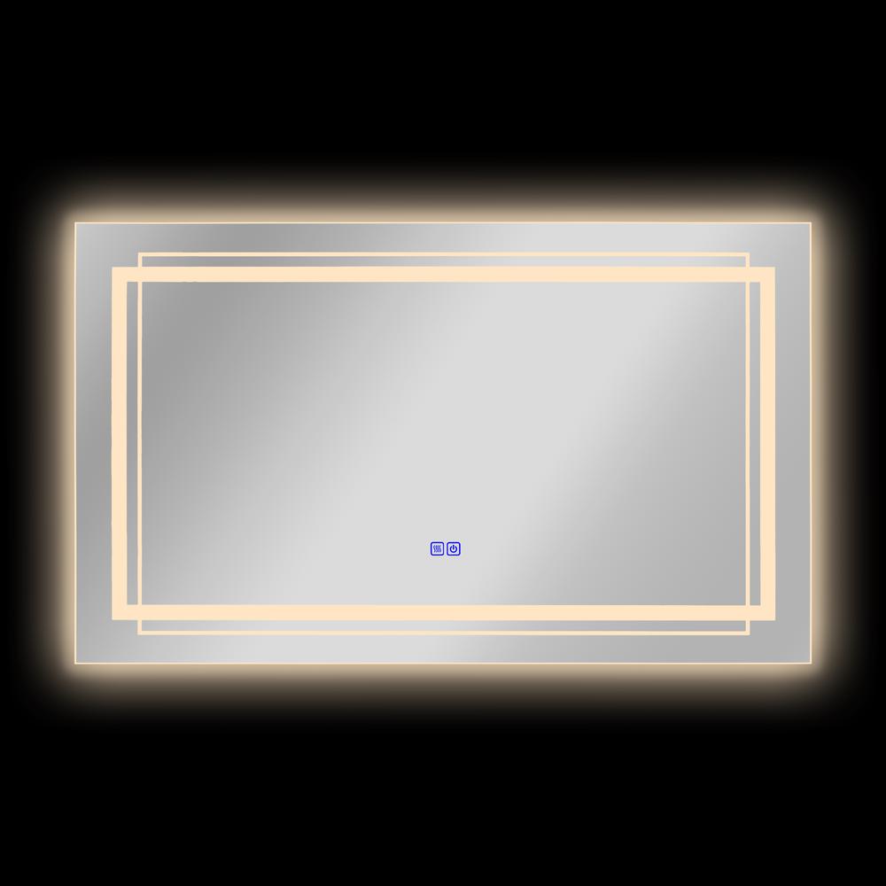 CHLOE Lighting LUMINOSITY Back Lit Rectangular TouchScreen LED Mirror 3 Color Temperatures, 3000K-6000K 39" Wide