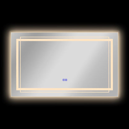 CHLOE Lighting LUMINOSITY Back Lit Rectangular TouchScreen LED Mirror 3 Color Temperatures, 3000K-6000K 39" Wide
