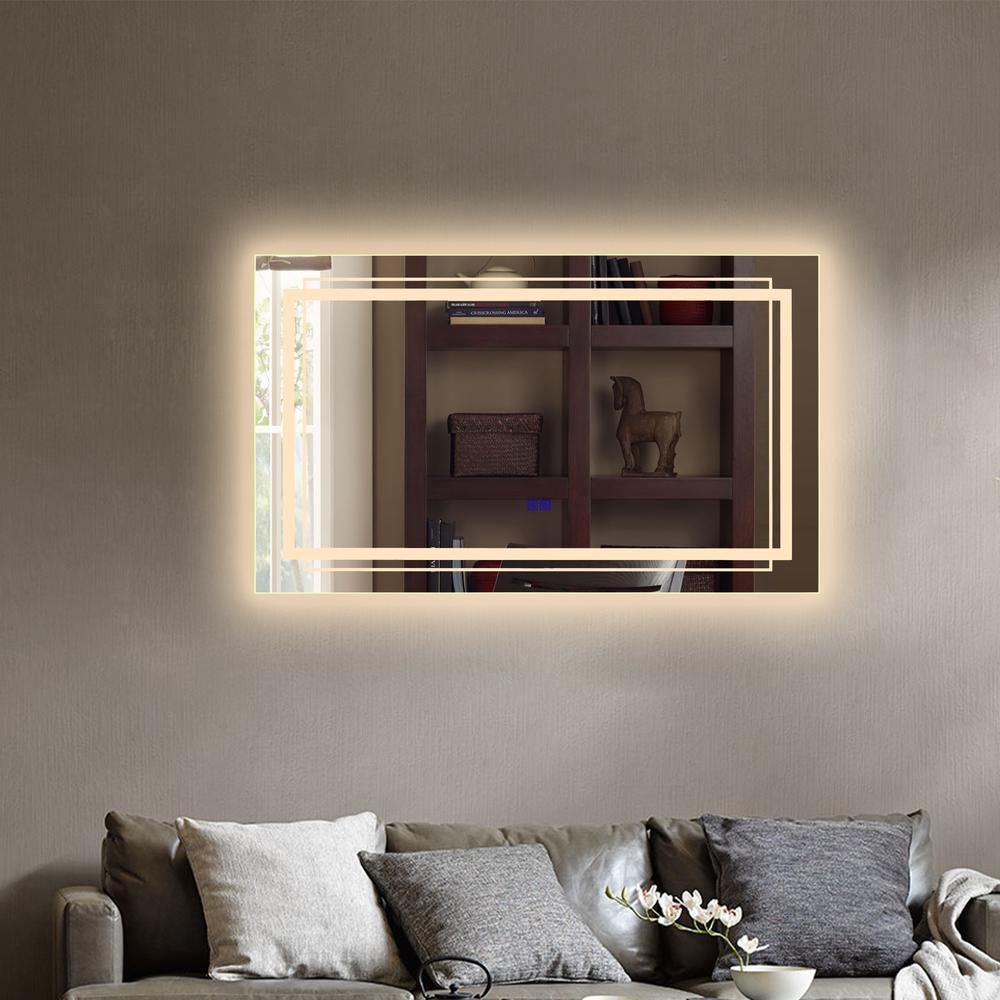 CHLOE Lighting LUMINOSITY Back Lit Rectangular TouchScreen LED Mirror 3 Color Temperatures, 3000K-6000K 39" Wide