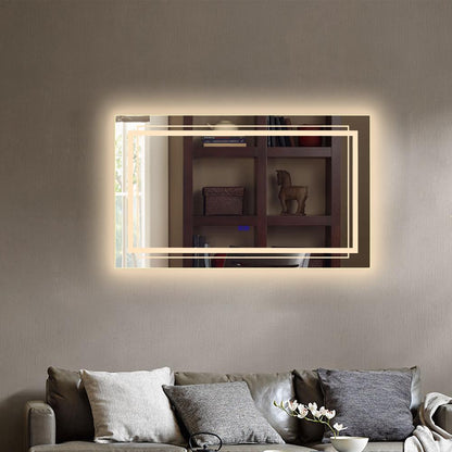 CHLOE Lighting LUMINOSITY Back Lit Rectangular TouchScreen LED Mirror 3 Color Temperatures, 3000K-6000K 39" Wide