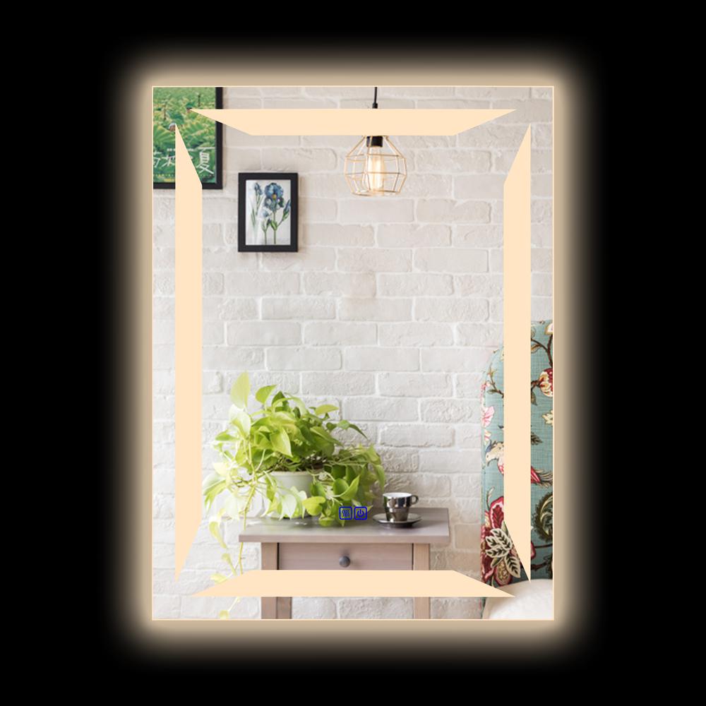 CHLOE Lighting LUMINOSITY Back Lit Rectangular TouchScreen- LED Mirror 3 Color Temperatures 3000K-6000K 32" Height