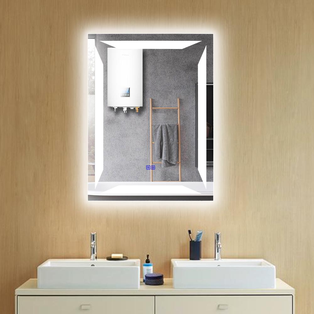 CHLOE Lighting LUMINOSITY Back Lit Rectangular TouchScreen- LED Mirror 3 Color Temperatures 3000K-6000K 32" Height