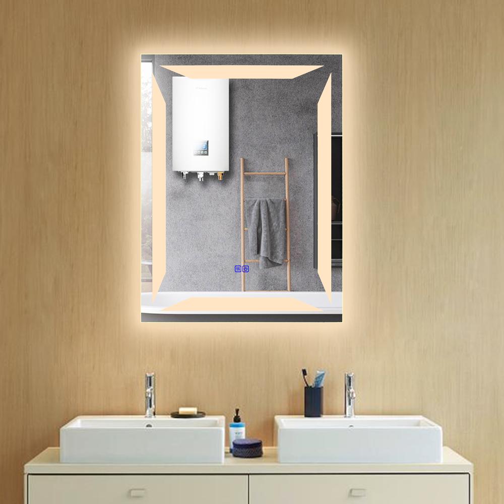 CHLOE Lighting LUMINOSITY Back Lit Rectangular TouchScreen- LED Mirror 3 Color Temperatures 3000K-6000K 32" Height