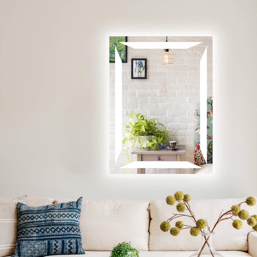 CHLOE Lighting LUMINOSITY Back Lit Rectangular TouchScreen- LED Mirror 3 Color Temperatures 3000K-6000K 32" Height