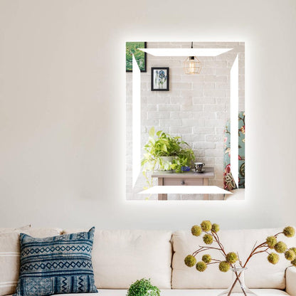 CHLOE Lighting LUMINOSITY Back Lit Rectangular TouchScreen- LED Mirror 3 Color Temperatures 3000K-6000K 32" Height