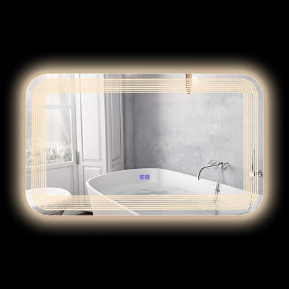 CHLOE Lighting- LUMINOSITY Back Lit Rectangular TouchScreen LED Mirror 3 Color Temperatures 3000K-6000K 39" Wide