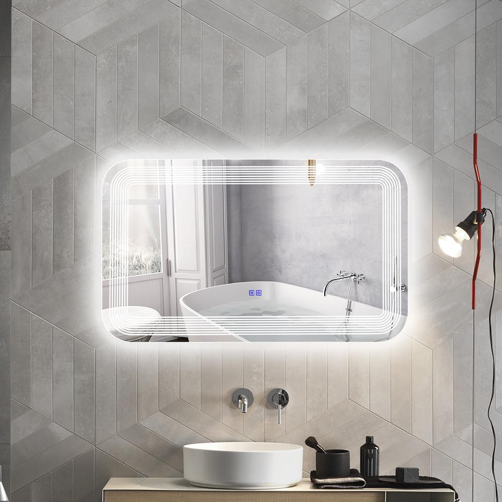 CHLOE Lighting- LUMINOSITY Back Lit Rectangular TouchScreen LED Mirror 3 Color Temperatures 3000K-6000K 39" Wide