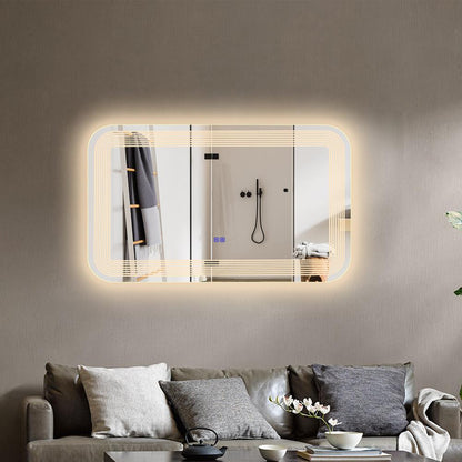 CHLOE Lighting- LUMINOSITY Back Lit Rectangular TouchScreen LED Mirror 3 Color Temperatures 3000K-6000K 39" Wide