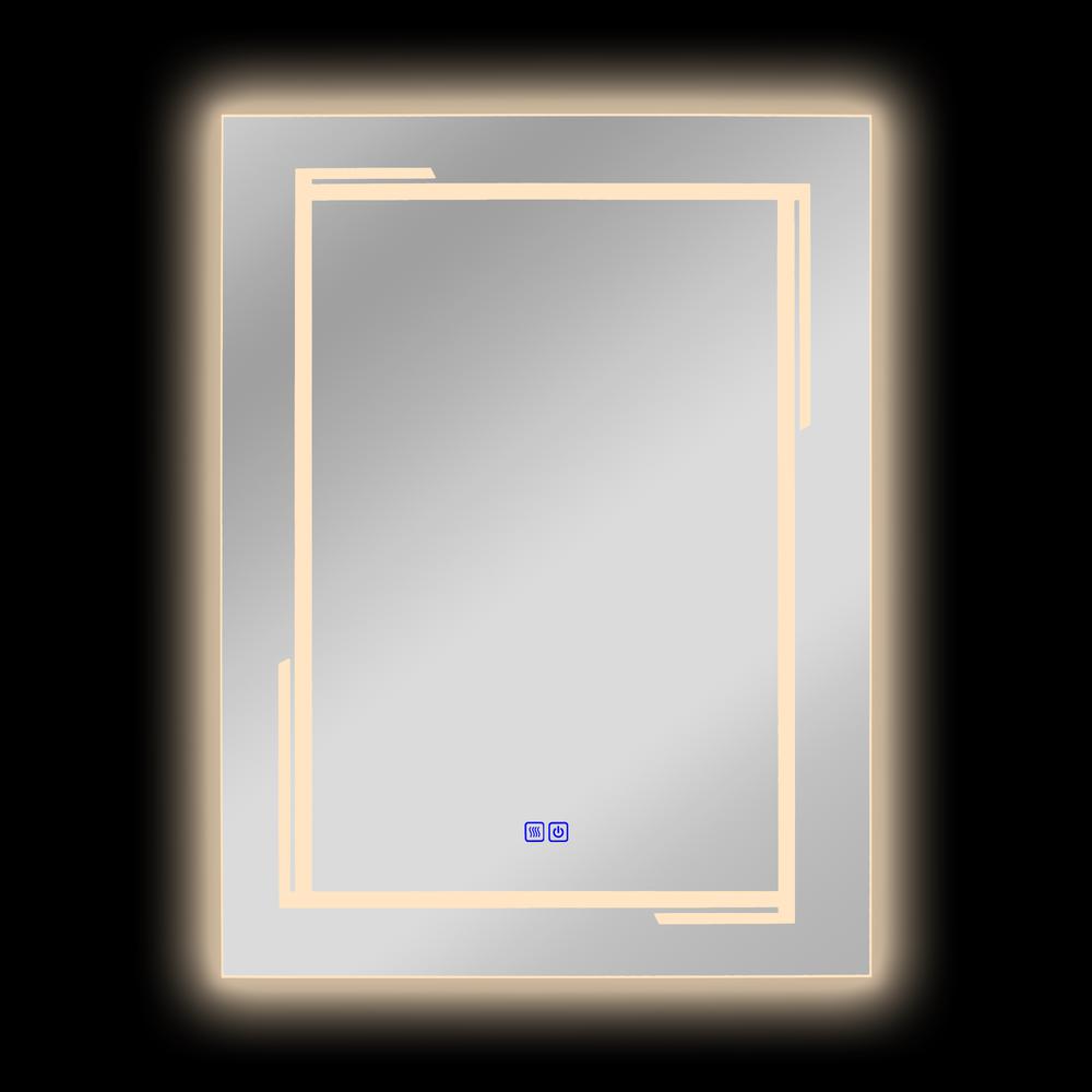 CHLOE Lighting LUMINOSITY, Back Lit Rectangular TouchScreen LED Mirror 3 Color Temperatures 3000K-6000K 32" Height