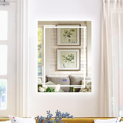 CHLOE Lighting LUMINOSITY, Back Lit Rectangular TouchScreen LED Mirror 3 Color Temperatures 3000K-6000K 32" Height