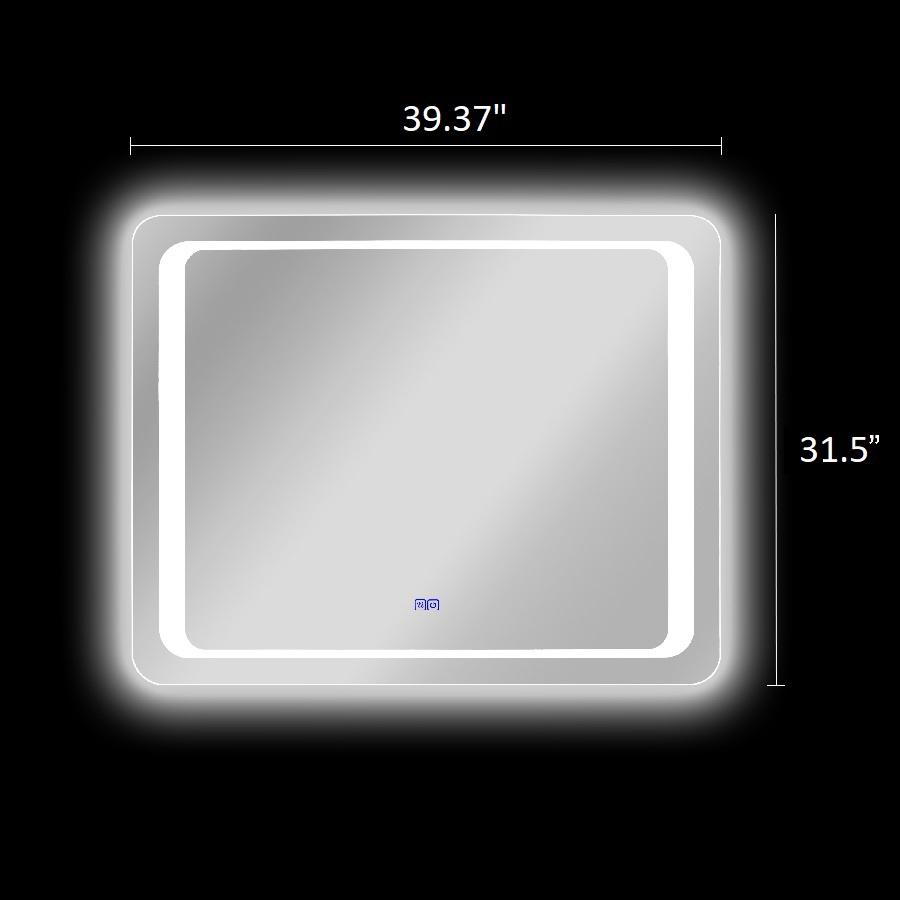CHLOE Lighting LUMINOSITY Back Lit Rectangular TouchScreen, LED Mirror 3 Color Temperatures 3000K-6000K 39" Wide
