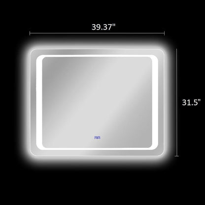 CHLOE Lighting LUMINOSITY Back Lit Rectangular TouchScreen, LED Mirror 3 Color Temperatures 3000K-6000K 39" Wide
