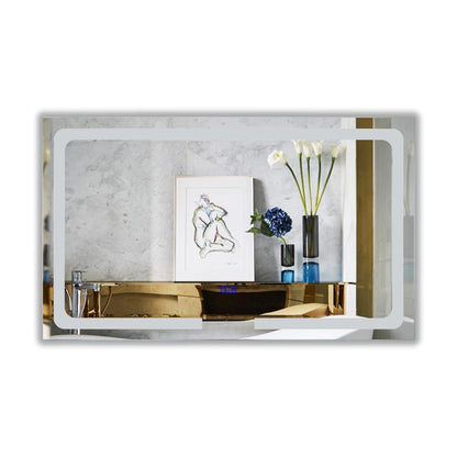 CHLOE Lighting LUMINOSITY- Back Lit Rectangular TouchScreen LED Mirror 3 Color Temperatures 3000K-6000K 39" Wide
