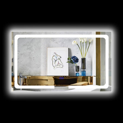 CHLOE Lighting LUMINOSITY- Back Lit Rectangular TouchScreen LED Mirror 3 Color Temperatures 3000K-6000K 39" Wide