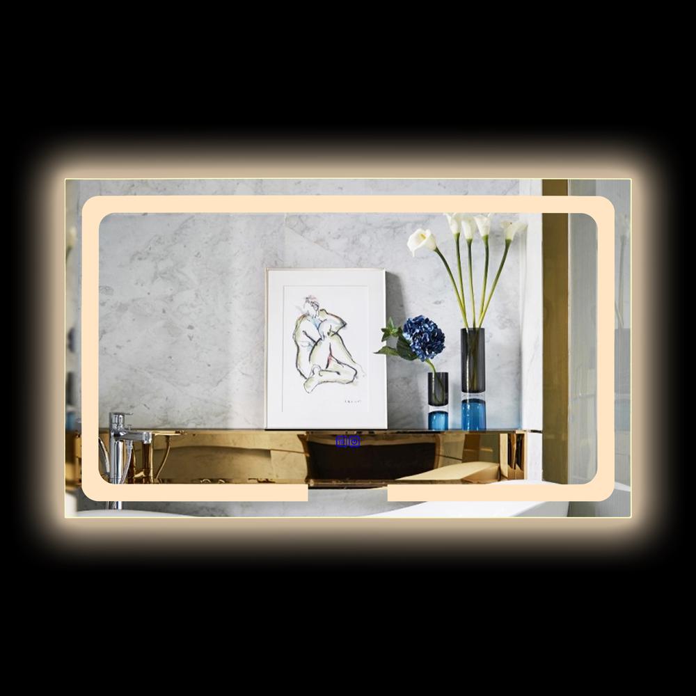 CHLOE Lighting LUMINOSITY- Back Lit Rectangular TouchScreen LED Mirror 3 Color Temperatures 3000K-6000K 39" Wide