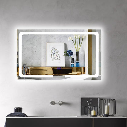 CHLOE Lighting LUMINOSITY- Back Lit Rectangular TouchScreen LED Mirror 3 Color Temperatures 3000K-6000K 39" Wide