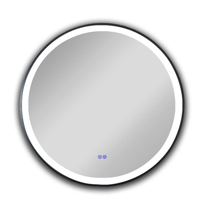 CHLOE Lighting LUMINOSITY Embedded Round TouchScreen LED Mirror 3 Color Temperatures 3000K-6000K 24" Wide