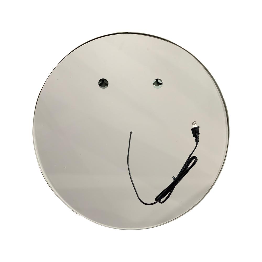 CHLOE Lighting LUMINOSITY Embedded Round TouchScreen LED Mirror 3 Color Temperatures 3000K-6000K 24" Wide
