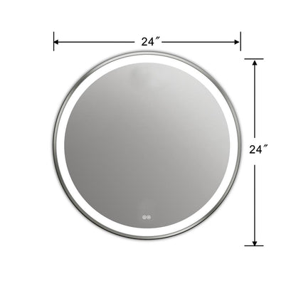 SPECULO Embedded LED Mirror 6000K Daylight White 24" Wide