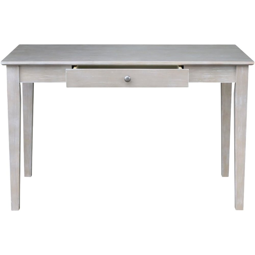 Writing Desk With Drawer, Washed Gray Taupe