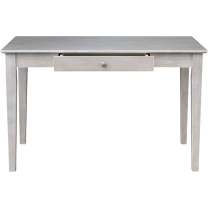 Writing Desk With Drawer, Washed Gray Taupe