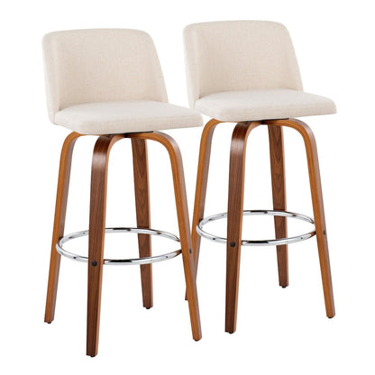 Toriano 30" Fixed-Height Barstool - Set of 2