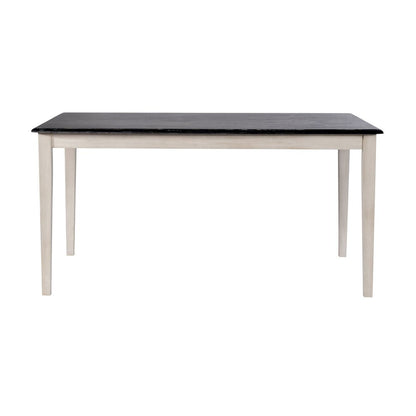 Shaker Rectangular Wood Dining Table - European Black Ash/Antique White