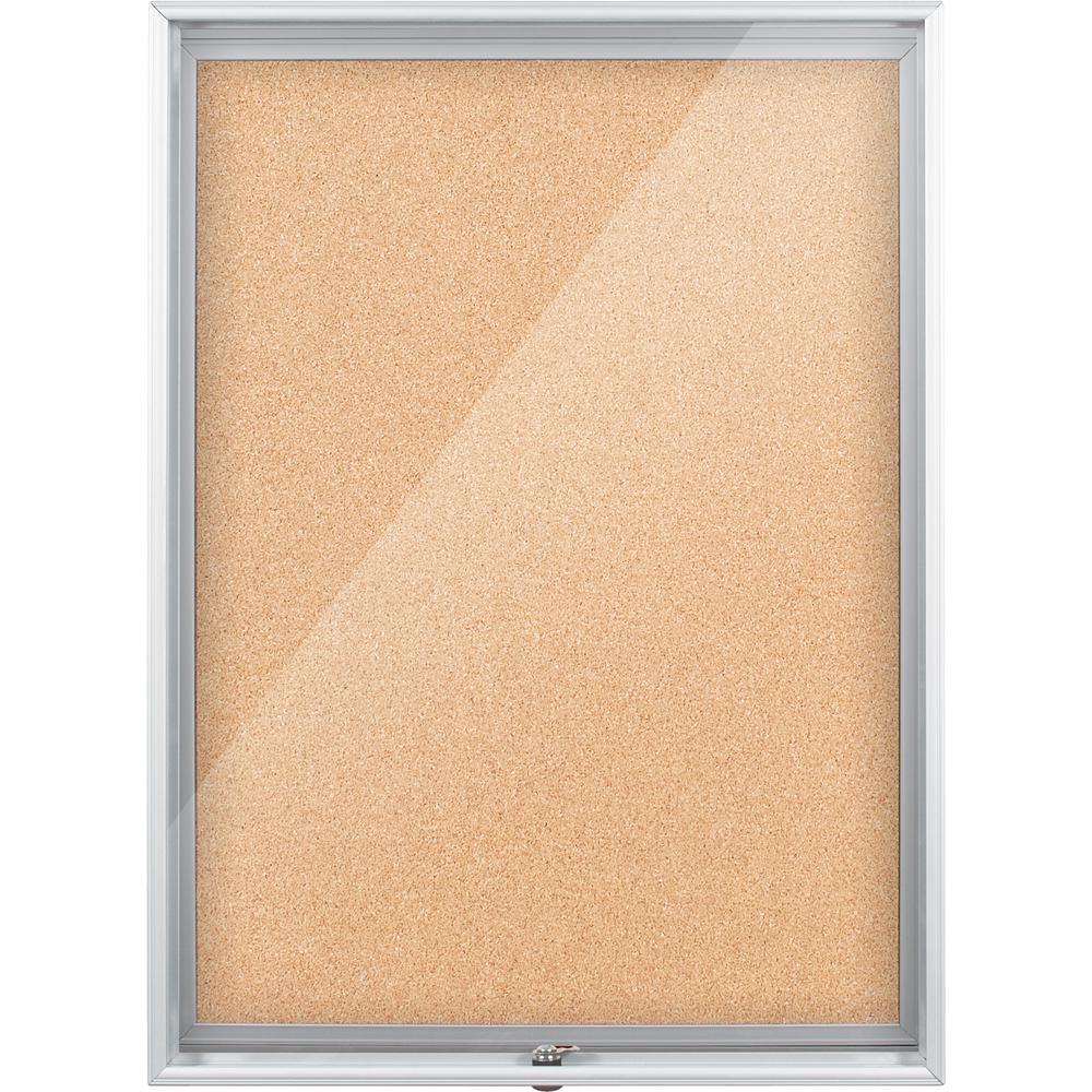 Enclosed Bulletin Board - 2X3 - Natural Cork