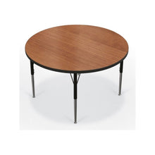 Activity Table - 42" Round - Amber Cherry Top Surface - Black Edgeband