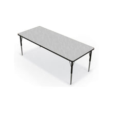 Activity Table - 30"X72" Rectangle - Gray Nebula Top Surface - Black Edgeband