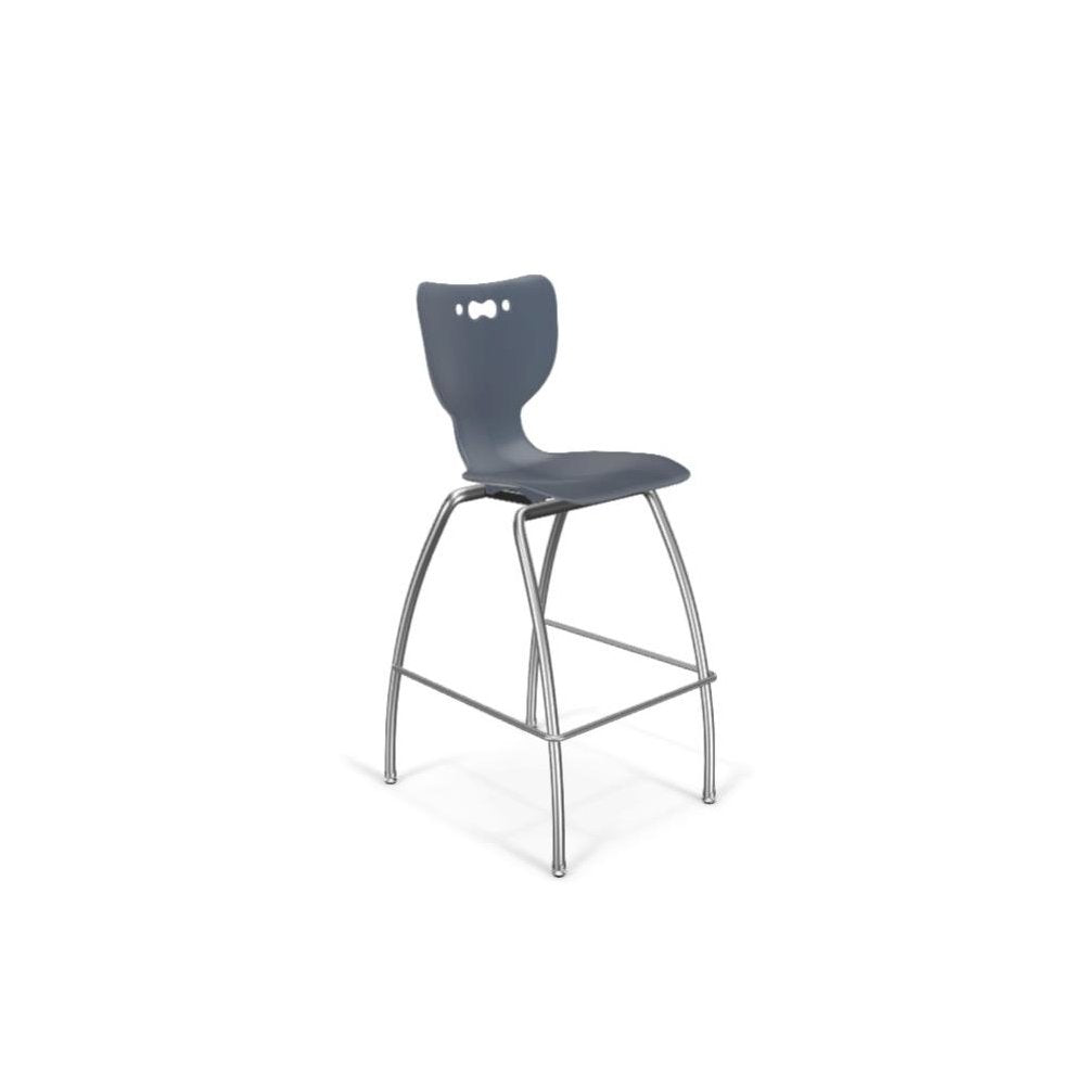 Hierarchy Stool - 4-Leg Stool (30  inch) - Navy- No Arms- Chrome Base
