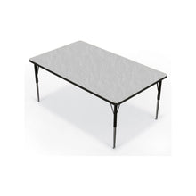 Activity Table - 36"X60" Rectangle - Gray Nebula Top Surface - Black Edgeband