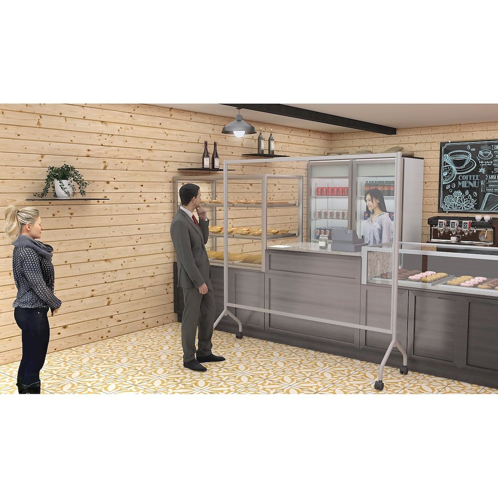 Essential Mobile Divider - Large (71.8" X 71.7" X 21") - Platinum