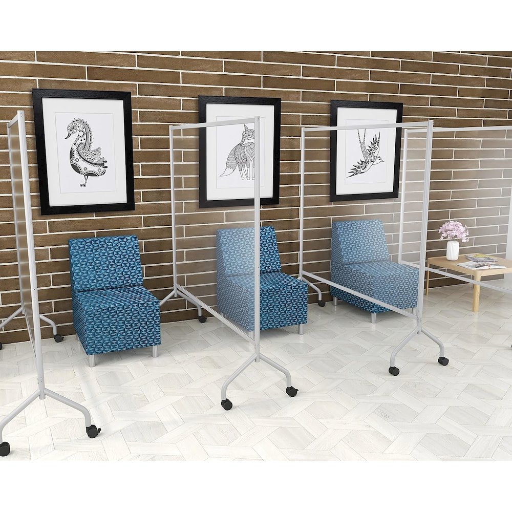 Essential Mobile Divider - Large (71.8" X 71.7" X 21") - Platinum