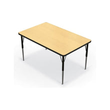 Activity Table - 30"X48" Rectangle - Fusion Maple Top Surface - Black Edgeband