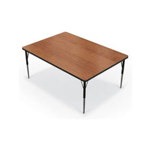 Activity Table - 48"X60" Rectangle - Amber Cherry Top Surface - Black Edgeband
