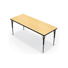 Activity Table - 24"X60" Rectangle - Fusion Maple Top Surface - Black Edgeband