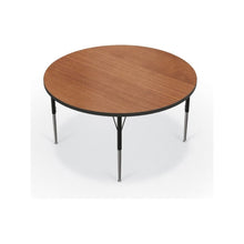 Activity Table - 48" Round - Amber Cherry Top Surface - Black Edgeband