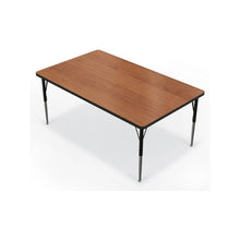 Activity Table - 36"X60" Rectangle - Amber Cherry Top Surface - Black Edgeband