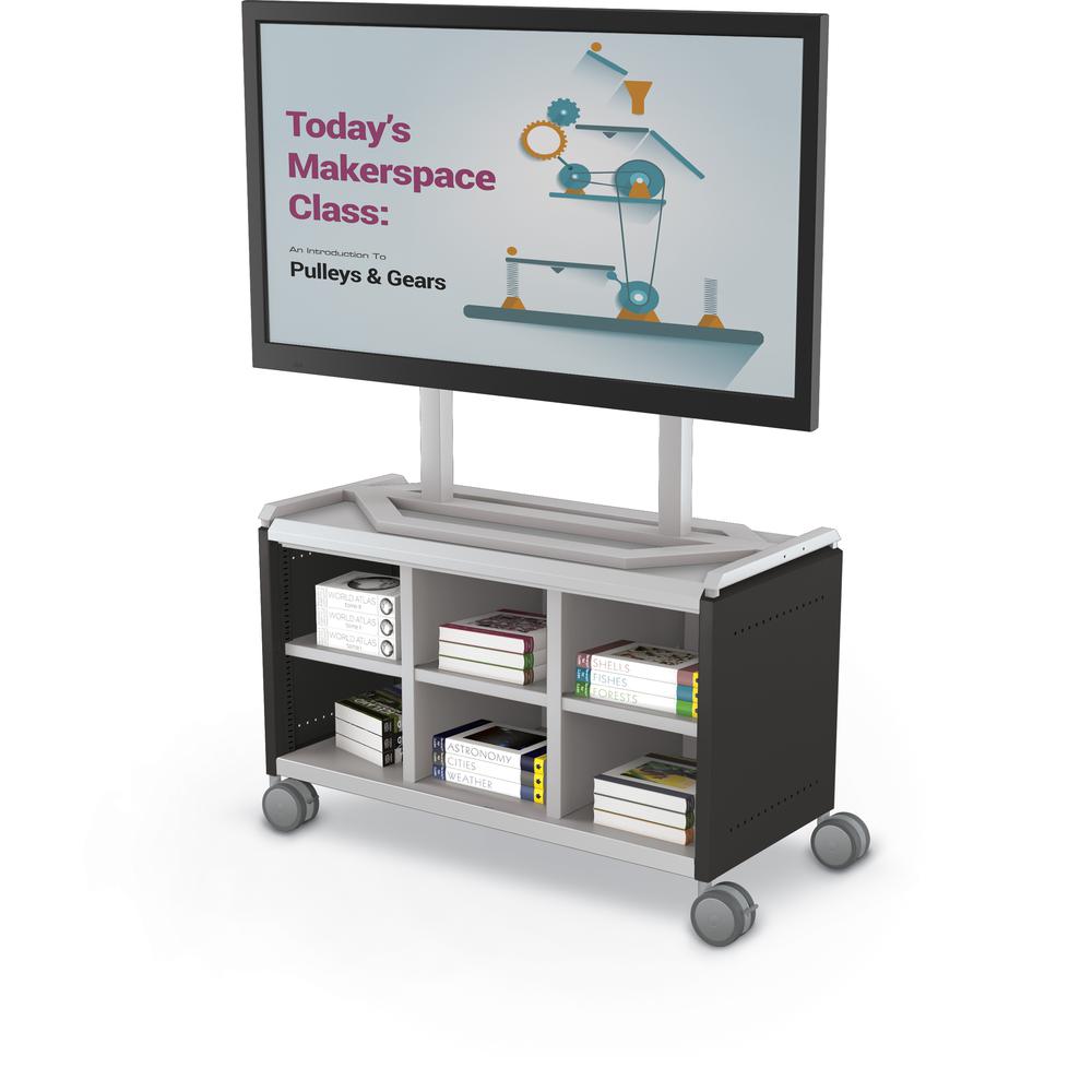 Compass Cabinet - Maxi H1 -Cubbies / Casters / TV Mount- Black