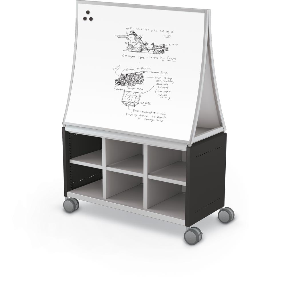 Compass Cabinet - Maxi H1 -Cubbies / Casters / Ogee Board - Black