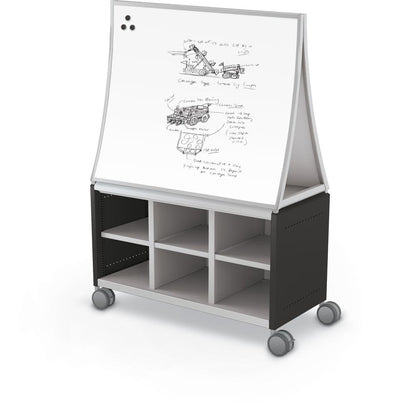 Compass Cabinet - Maxi H1 -Cubbies / Casters / Ogee Board - Black