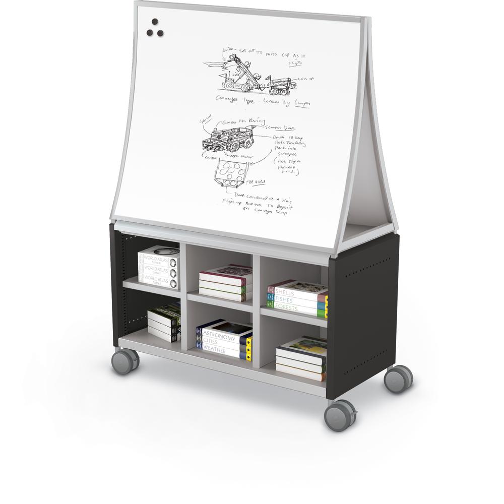 Compass Cabinet - Maxi H1 -Cubbies / Casters / Ogee Board - Black